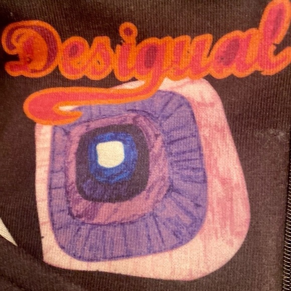 DESIGUAL RHINA A-LINE colorful Mini DRESS WOMEN'S Graphic Knit Sz M - Picture 8 of 10